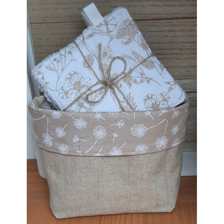 PANIERE ET LOT DE LINGETTES